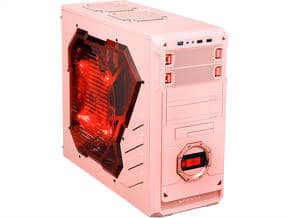 Pink gaming pc cases like this house all the computer hardware