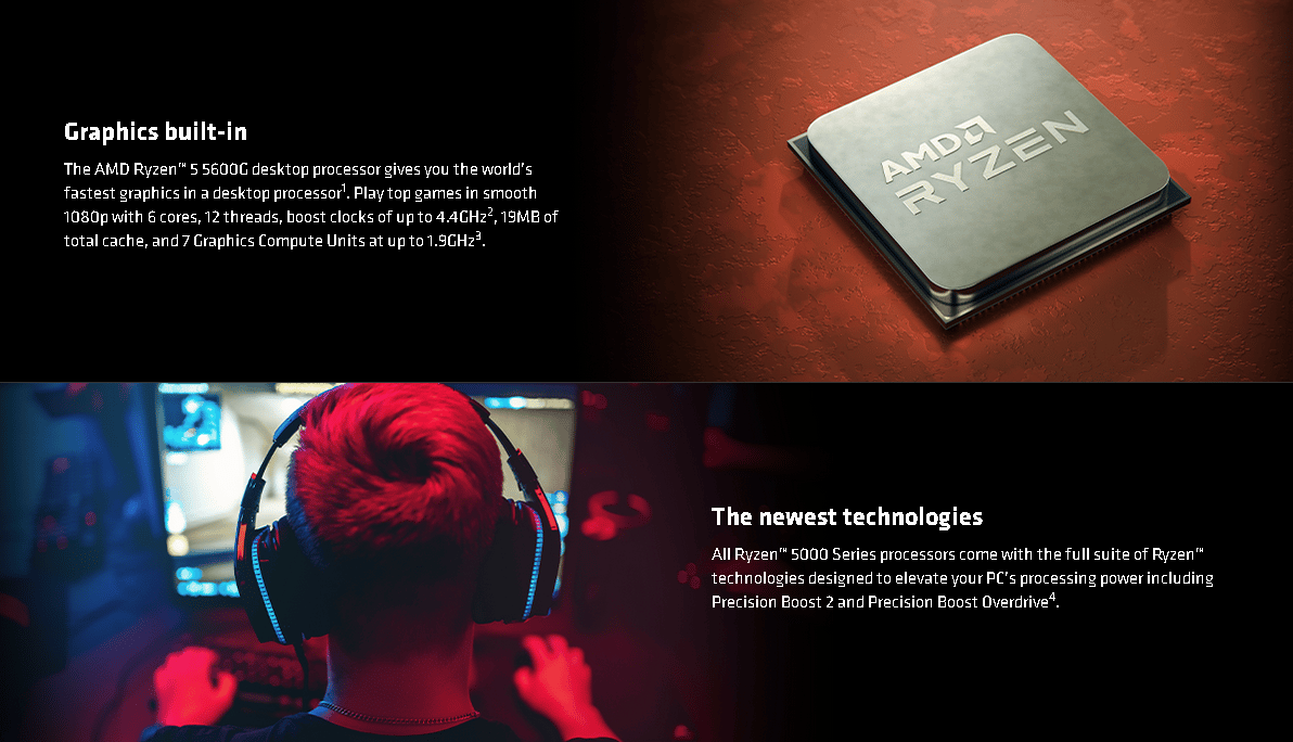 AMD Ryzen 5 5600G Processor gaming pc